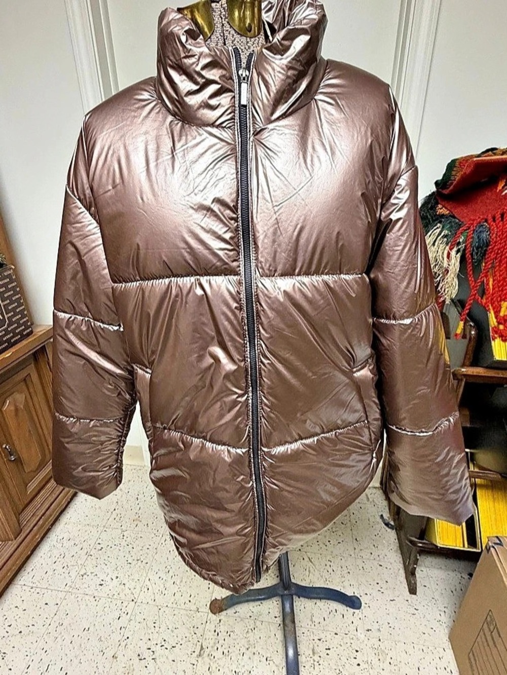 a new day Metallic Puffer Jacket XXL NWT